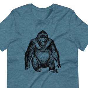 Gorilla ape tshirt, sitting gorilla shirt, ape tshirt, Short-Sleeve T-Shirt