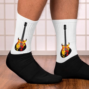 Guitarra eléctrica rock and roll Calcetines, calcetines para aficionados a la música