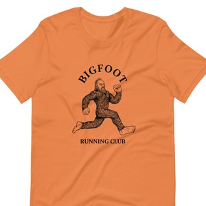 Bigfoot Running Club tshirt, Sasquatch runner, gorilla T-shirt, Short-Sleeve Unisex T-Shirt, gift for runner