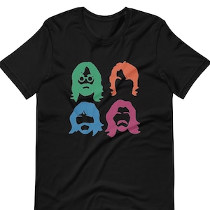Fabulous Four Faces psychedelic musician tshirt, Short-Sleeve Unisex T-Shirt