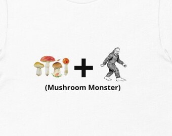 Mushroom monster Bigfoot shirt, Sasquatch mushroom shirt Short-Sleeve Unisex T-Shirt