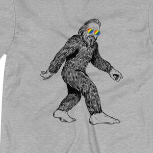 Bigfoot Sasquatch Pride Glasses Unisex Long Sleeve Tee