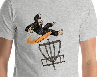Bigfoot Disc Golf T-Shirt: Sasquatch Frisbee Tee