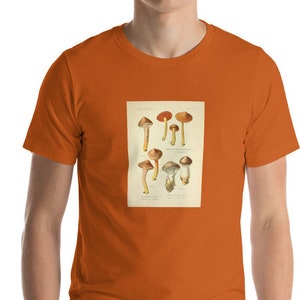 Vintage Mushroom T-shirt, antique fantasy mushroom design. Short-Sleeve Unisex T-Shirt