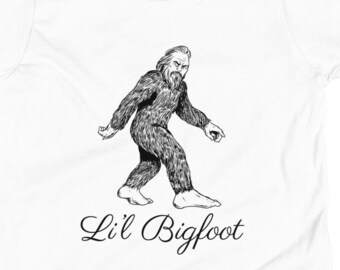 Little Bigfoot fun shirt, Jeugd T-Shirt met korte mouwen, Sasquatch Yeti Monster shirt