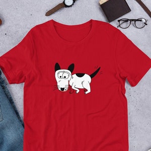 Cute puppy dog shirt, surprised doggy tee, Short-Sleeve Unisex T-Shirt, gift for dog lover