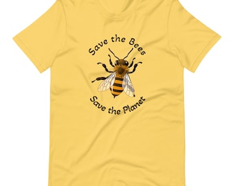 Save the Bees-T-shirt: uniseks Planet Conservation-T-shirt