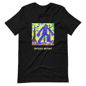Bigfoot Colorful Matisse Painting style for art lover Unisex t-shirt