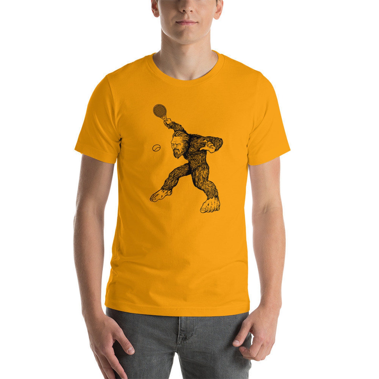 Tennis Shirt Paddleboard Pickle Ball Racquetball Bigfoot Etsy