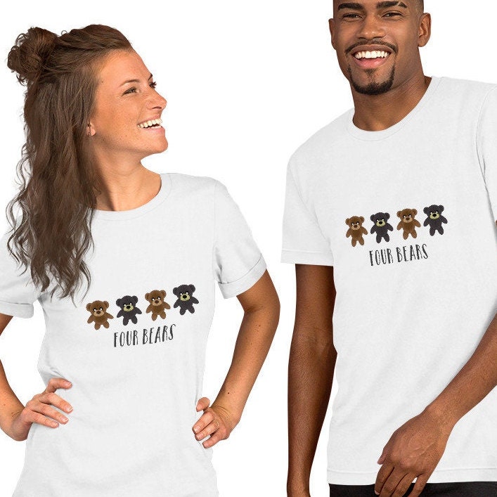 Four Bears Teddy Bear Brand Short-sleeve Unisex T-shirt - Etsy