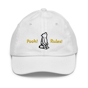 Pooh Rules Embroidered Youth baseball cap