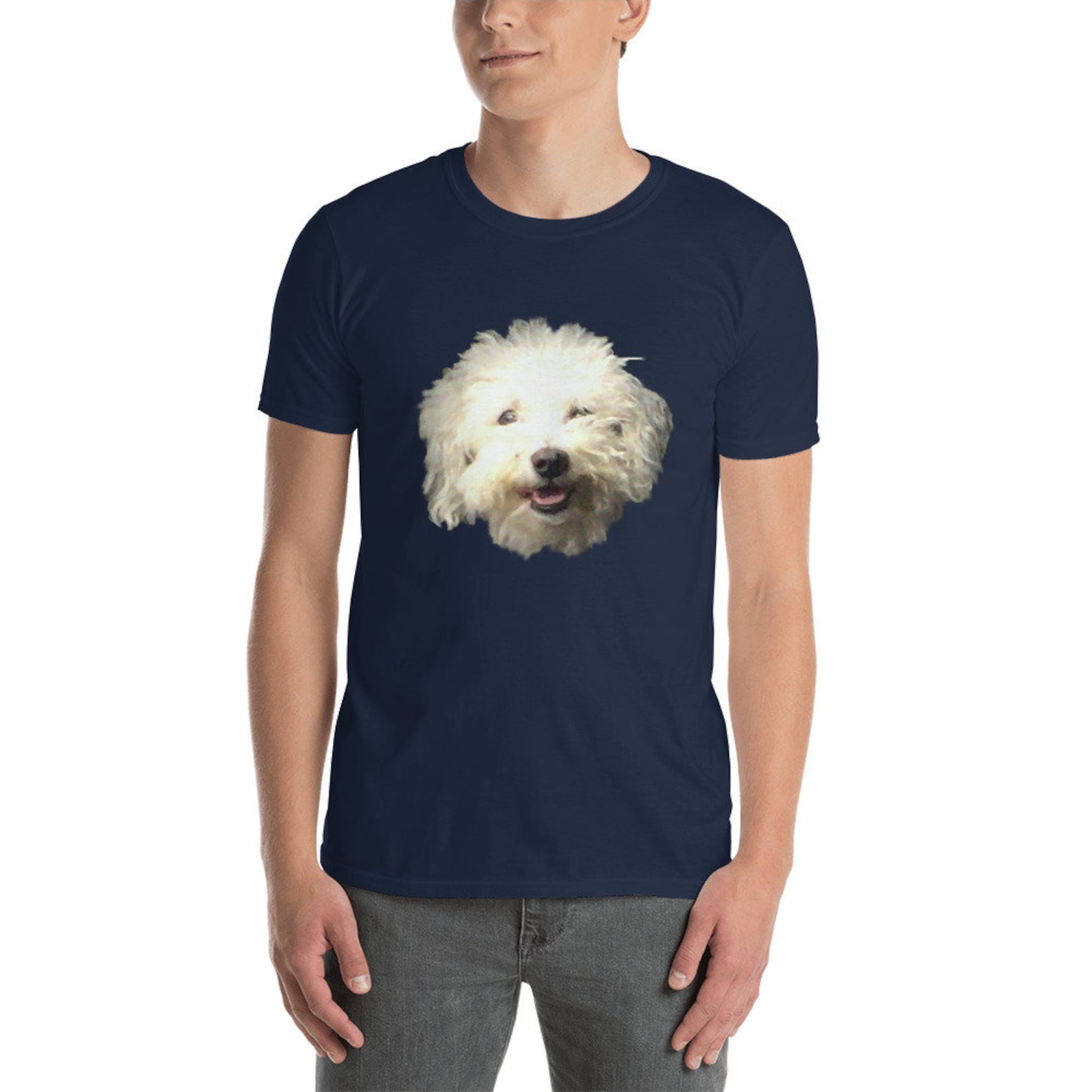 Dog Face Shirt Bijon Dog Tshirt Furry Face Dog Tshirt Etsy
