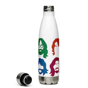 Fab Four Stainless Steel Water Bottle, music lover gift