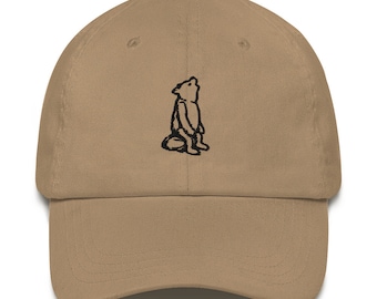 Winnie the Pooh Dad hat, embroidered bear hat, vintage original drawing