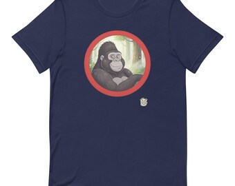 Gorilla Bigfoot in the woods t-shirt . Kritter Kult Series