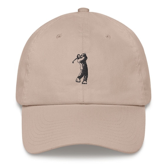 Golfing Bigfoot Hat Embroidered Yeti 