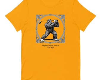 Bigfoot golfer Sasquatch golf society Unisex t-shirt