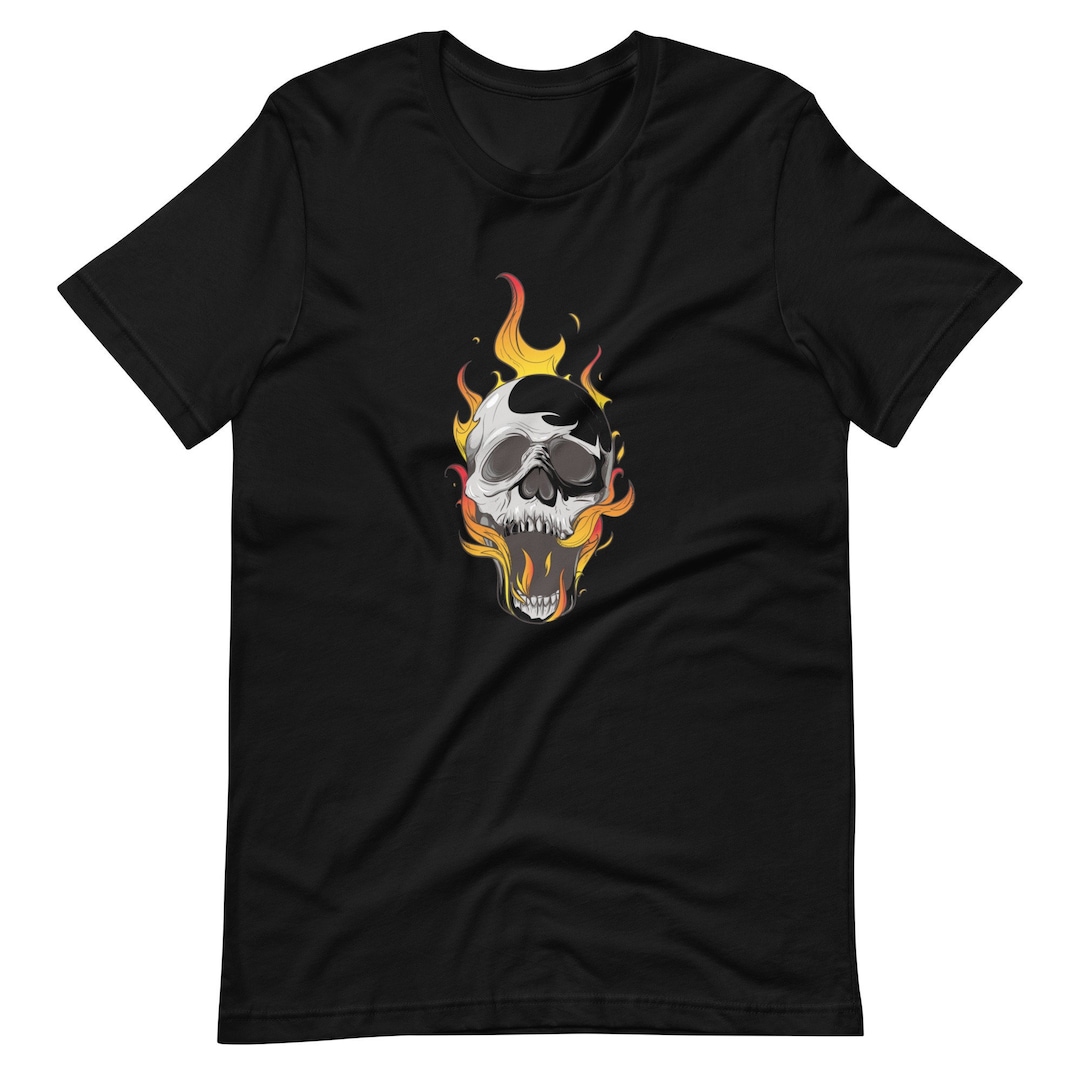 ★★Adairs★★ Flame Bike T-Shirt Black IS0256 Amazon.com: Flames Bike with Skeleton for cool Motorcycles
