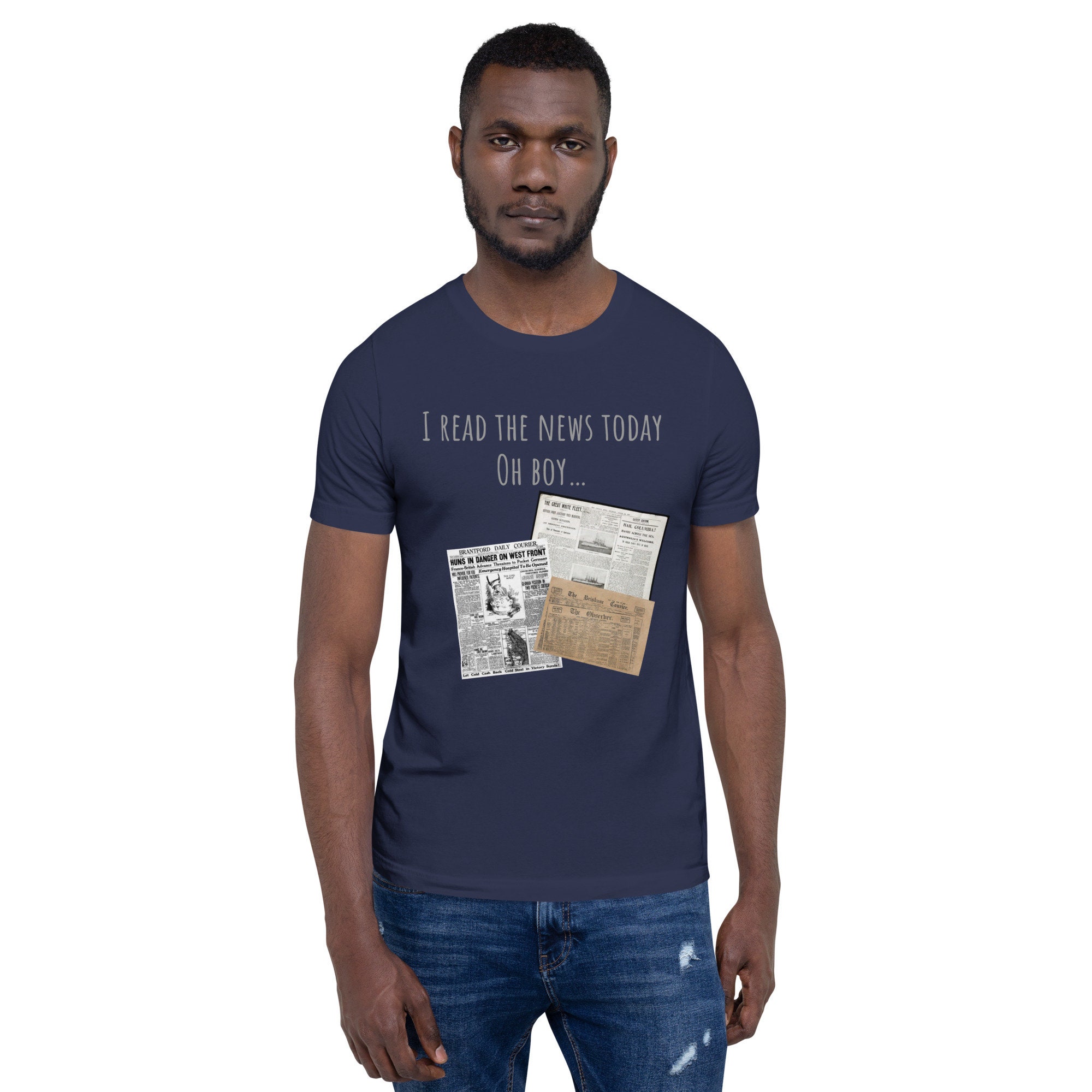 I Read the News Today Tshirt, Music Quote, Short-sleeve Unisex T