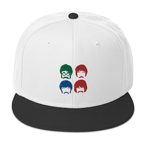 Fabulous four Faces Snapback Hat, musician classic rock and roll cap