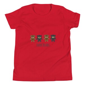 Four Bears Teddy Bear Youth Short Sleeve T-Shirt