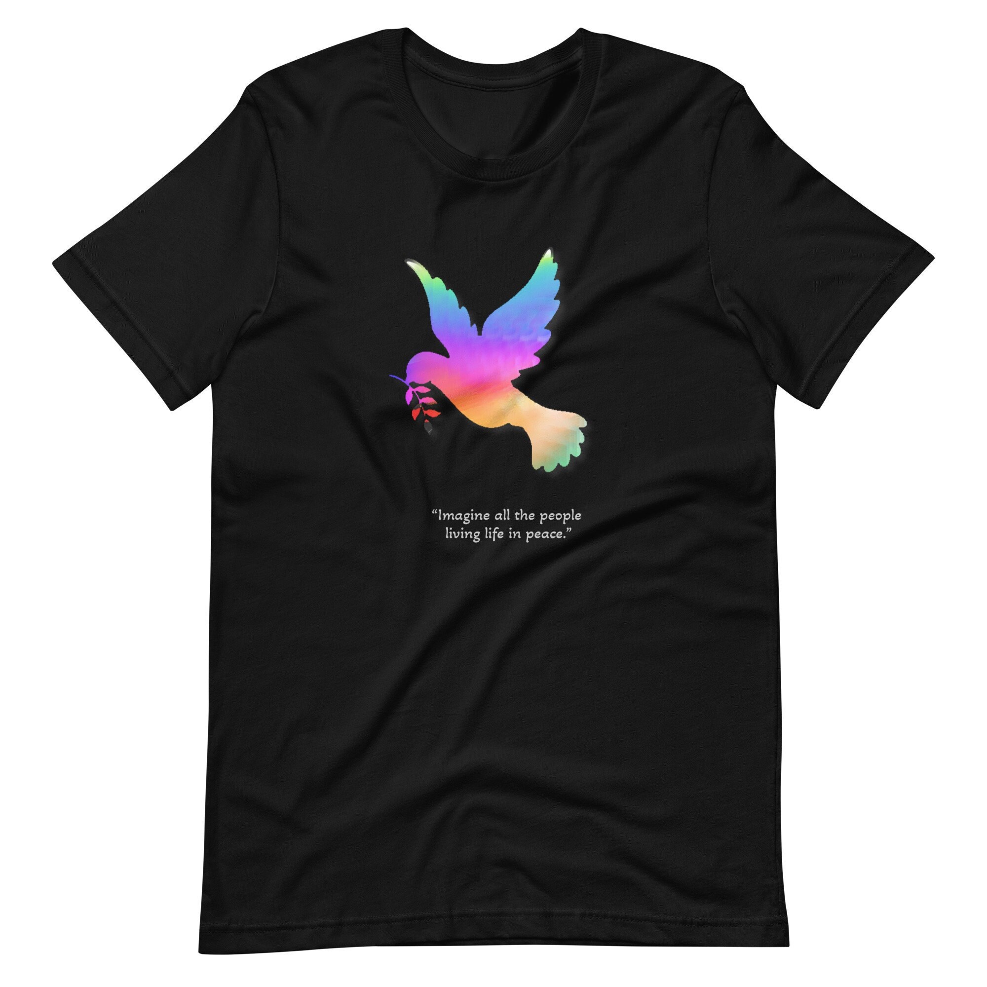 Imagine All The People Living Life In Peace Hummingbird Tee Imagine All The People Living Life In Peace Hummingbird Tee