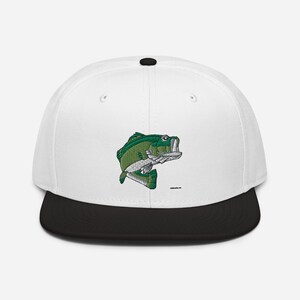 Bass fish deluxe Snapback Hat, fishing hat