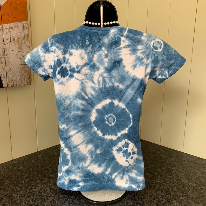 Women's Small Shibori Tie Dyed Indigo Tshirt Etsy