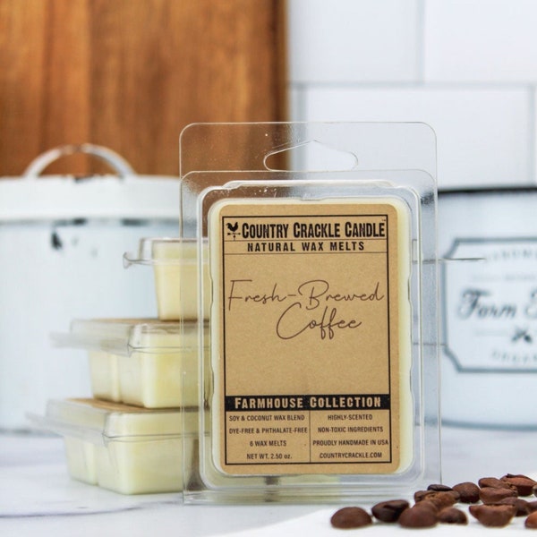 Fresh Brewed Coffee | Soy Wax Melts | Wax Cubes | Natural Wax Melts | Wax Melts | Phthalate Free | Dye Free | Highly Scented