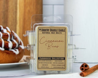 Cinnamon Buns | Soy Wax Melts | Wax Cubes | Natural Wax Melts | Wax Melts | Phthalate Free | Dye Free |