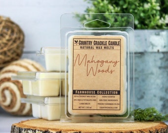 Mahogany Woods | Soy Wax Melts | Wax Cubes | Natural Wax Melts | Wax Melts | Phthalate Free | Dye Free |