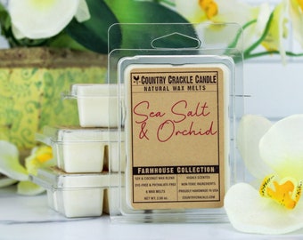 Sea Salt & Orchid | Soy Wax Melts | Wax Cubes | Natural Wax Melts | Wax Melts | Phthalate Free | Dye Free |