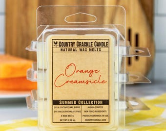 Orange Creamsicle Soy Wax Melts: Phthalate & Dye Free
