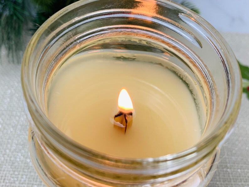 Sea Salt & Orchid Wooden Wick Natural Soy and Coconut Wax Candle 80 Hour Crackling Wick Mason Jar Candles image 3