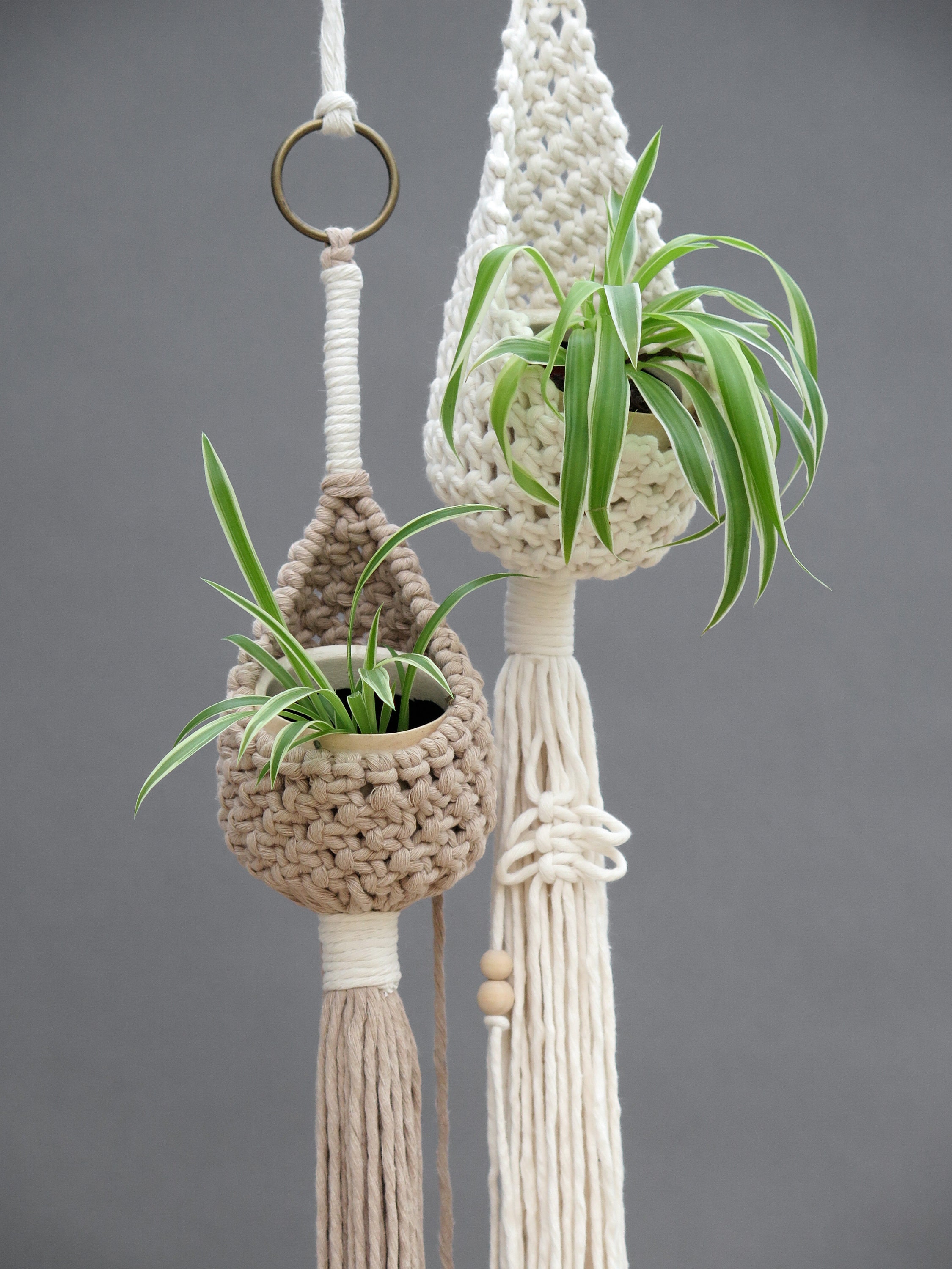 Cute mini handmade macrame plant pod | Etsy