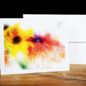 Tarjetas de felicitación de ramo de flores silvestres, tarjetas de notas, tarjetas para cualquier ocasión, amarillo, rojo