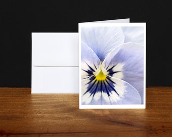 Lavendel Stiefmütterchen Blume Grußkarte, Floral Note Cards