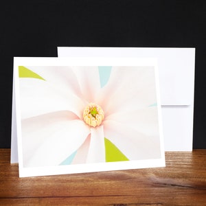 Magnolia Greeting Card, Note Card, Blank Card, Pink image 1