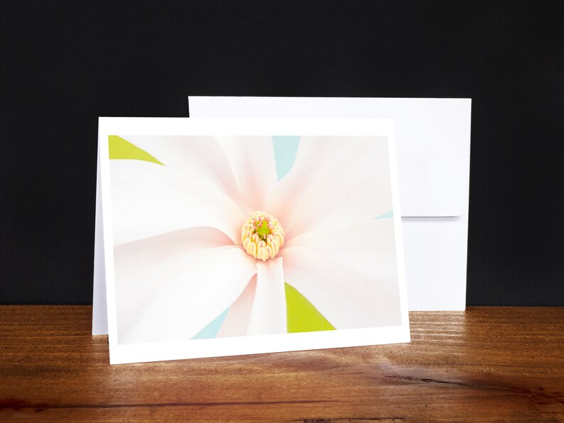 Magnolia Grußkarte, Notizkarte, Blankokarte, Rosa Bild 1