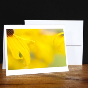 Cartes de vœux Susan aux yeux noirs, cartes de notes, cartes d’occasion, jaune