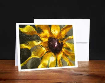 Black Eyed Susan Greeting Card, Note Card, Any Ocassion Card, Yellow