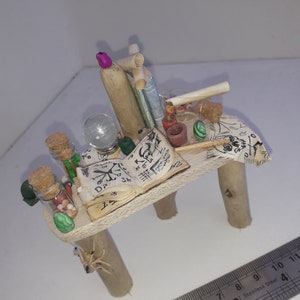 1/12th scale dolls house miniature witchy driftwood table