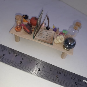 1/12th scale dolls house miniature witchy low table made from driftwood