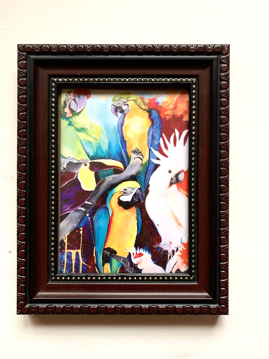 Tropical Bird Original Art PrintFramed PrintBird Painting Etsy