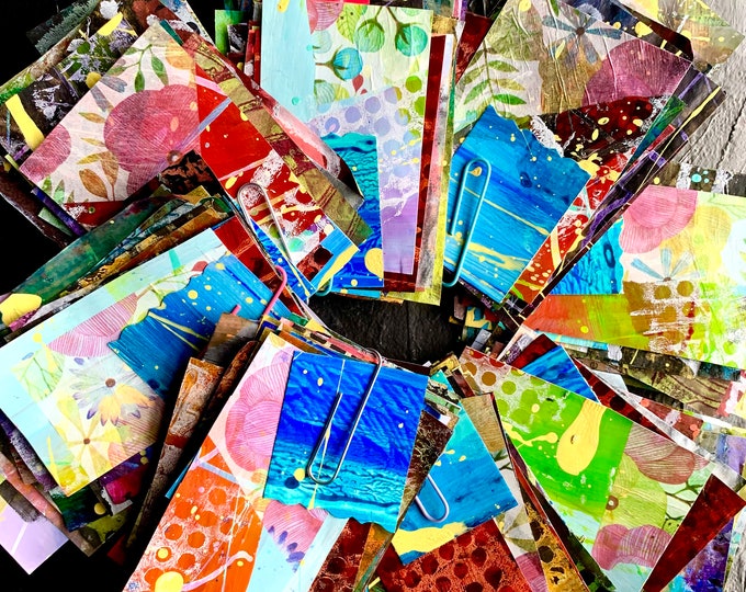 Painted Paper Ephemera-limited Edition Batch-30+ Variety Pack-color ...