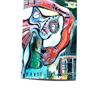 Tiny Original Art Magnet-Abstract art print magnet-unique-Gift