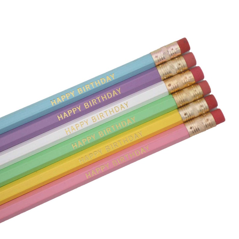Personalized Pencil Set Custom Pencils Engraved Pencil Foil Etsy