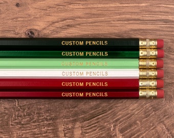Personalized Pencils: Set of 6 Engraved Custom Name Pencils