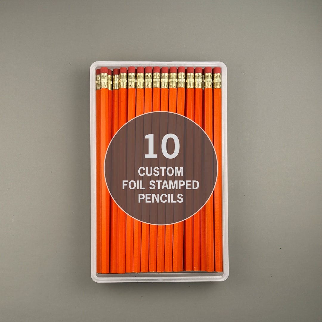 That's My Pencil 12 Orange HB Pencils – Personalised With Any Name – High Quality Printed - View #2