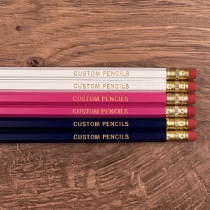 Birthday Pencils Party Favors Goody Bag, Engraved Pencils, Stamped